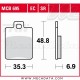 Plaquettes de frein Arrière ~ Peugeot 125 Satelis II RS J2B 2012+ ~ TRW Lucas MCB 695 SR 