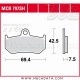 Plaquettes de frein Arrière ~ MV Agusta 1090 Brutale RR Corsa ABS 2014+ ~ TRW Lucas MCB 797 SH 