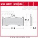 Plaquettes de frein Avant ~ MV Agusta 910 Brutale S 2005-2007 ~ TRW Lucas MCB 660 TRQ 