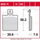 Plaquettes de frein Arrière ~ Moto Guzzi V11 1100 Sport, Sport Naked KR 2001+ ~ TRW Lucas MCB 75 RQ 