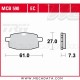 Plaquettes de frein Avant ~ MBK CV 50 Evolis 4FW 1993+ ~ TRW Lucas MCB 590 