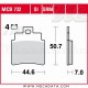 Plaquettes de frein Avant ~ SYM GTS 300 Joymax evo i. 2009+ ~ TRW Lucas MCB 732 SRM 