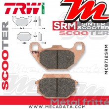 Plaquettes de frein Arrière ~ SYM GT 500 2005+ ~ TRW Lucas MCB 712 SRM