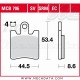 Plaquettes de frein Avant ~ SYM GTS 200 2007+ ~ TRW Lucas MCB 706 SRM 