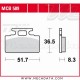 Plaquettes de frein Avant ~ SYM 50 Pure F5B-2 1995+ ~ TRW Lucas MCB 589 