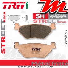 Plaquettes de frein Arrière ~ Yamaha XT 1200 ZE Super T. Worldcrosser ABS DP04 2012+ ~ TRW Lucas MCB 731 SH