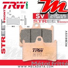 Plaquettes de frein Avant ~ Yamaha XT 1200 ZE Super T. Worldcrosser ABS DP04 2012+ ~ TRW Lucas MCB 611 SV
