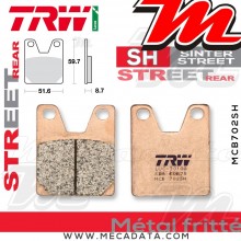 Plaquettes de frein Arrière ~ Yamaha YZF 750 R7 (OW02) RM01 1999-2001 ~ TRW Lucas MCB 702 SH 