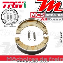 Mâchoires de frein Arrière ~ Yamaha XVS 650 Drag Star classic VM03 2001-2003 ~ TRW Lucas MCS 957