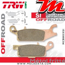 Plaquettes de frein Arrière ~ Yamaha YFM 550 Grizzly EPS AJ53/54/58 2012+ ~ TRW Lucas MCB 803 SI