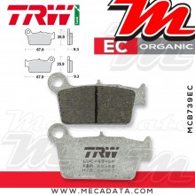 Plaquettes de frein Arrière ~ Yamaha YZ 450 F CJ10 2008-2009 ~ TRW Lucas MCB 739 EC 