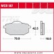 Plaquettes de frein Avant ~ Yamaha XV 400 Virago 1988+ ~ TRW Lucas MCB 587 