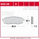 Plaquettes de frein Avant ~ Yamaha YZ 125 2VN 1988 ~ TRW Lucas MCB 549 SI 