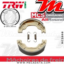 Mâchoires de frein Avant ~ Yamaha YBR 125 E/K (Brasil) 2000-2008 ~ TRW Lucas MCS 968