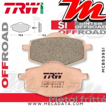 Plaquettes de frein Arrière ~ Yamaha DT 125 RH, RN DE03 1999-2003 ~ TRW Lucas MCB 539 SI 