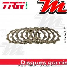 Disques d'embrayage garnis ~ Suzuki DR 650 R,RS,RE, RSE SP45B 1994-1996 ~ TRW Lucas MCC 321-7 