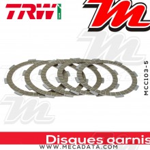 Disques d'embrayage garnis ~ Honda CB 125 T,T2 CB125T 1978-1981 ~ TRW Lucas MCC 103-5 