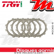 Disques d'embrayage garnis ~ Yamaha XS 400 DOHC 12F,12E 1982-1987 ~ TRW Lucas MCC 411-5 