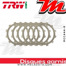 Disques d'embrayage garnis ~ Yamaha XVS 125 Drag Star VW01 2000-2003 ~ TRW Lucas MCC 444-6 