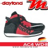 Baskets moto Daytona AC4 WD®  Couleur:Noir/Rouge