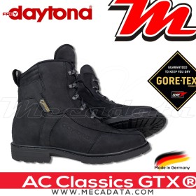 Bottines moto Gore-Tex Daytona AC Classics GTX®  Couleur:Noir