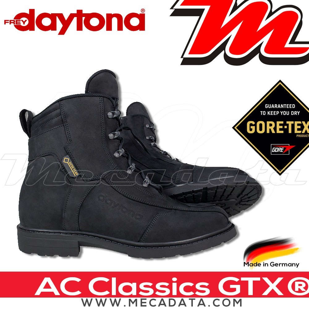 Bottines moto Gore-Tex Daytona AC Classics GTX®  Couleur:Noir