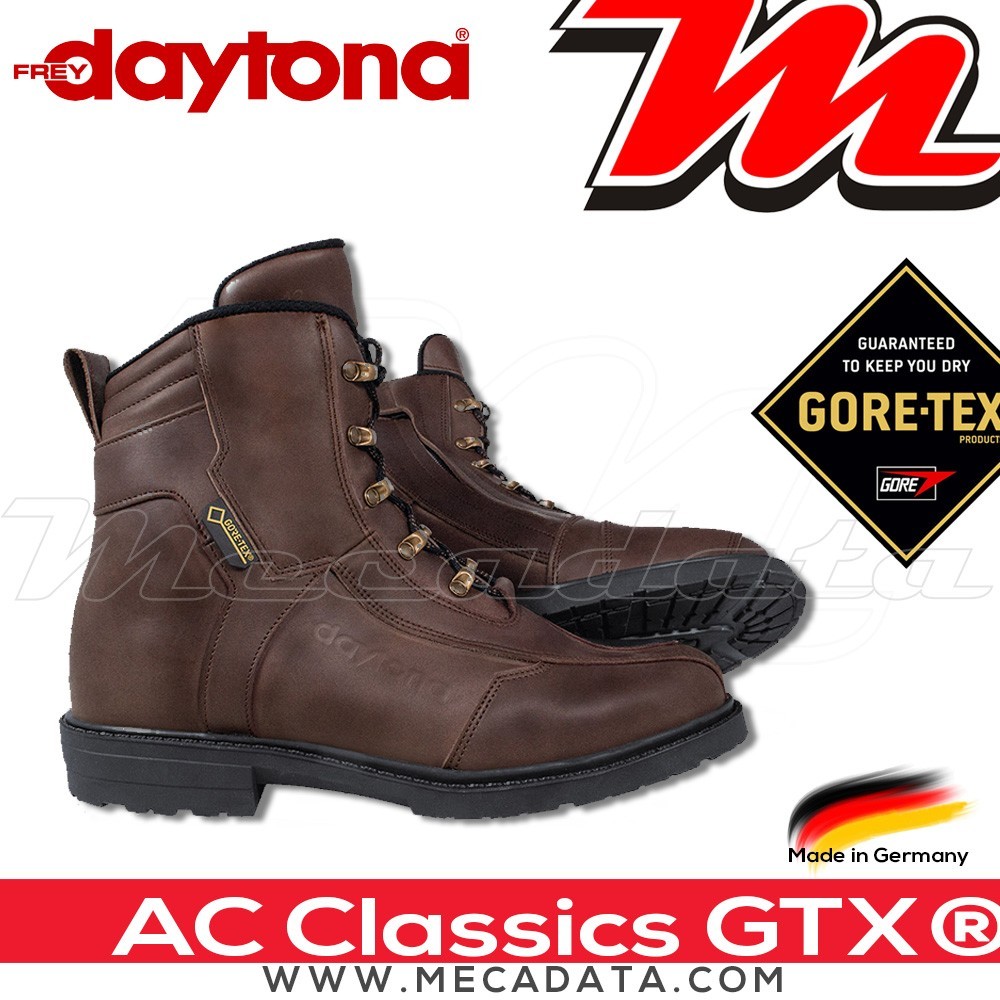 Bottines moto Gore-Tex Daytona AC Classics GTX®  Couleur:Marron