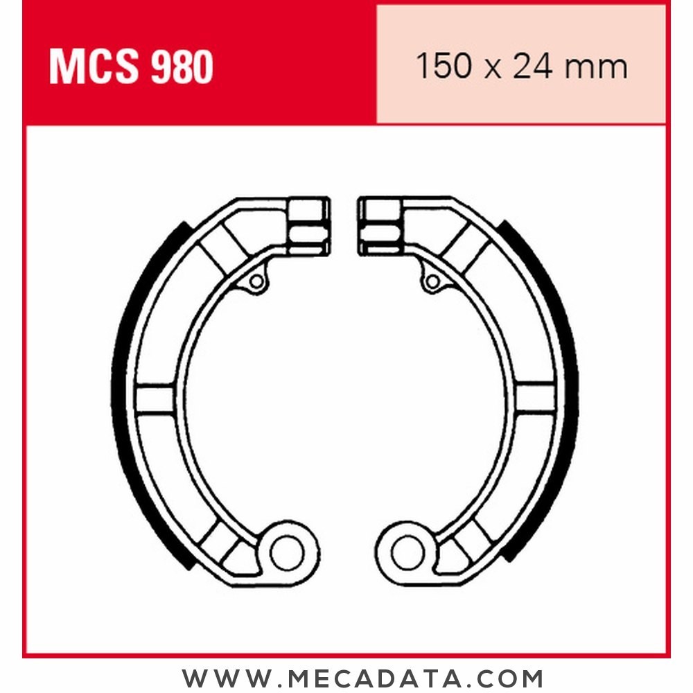 Mâchoires de frein  ~ TRW Lucas MCS 980 
