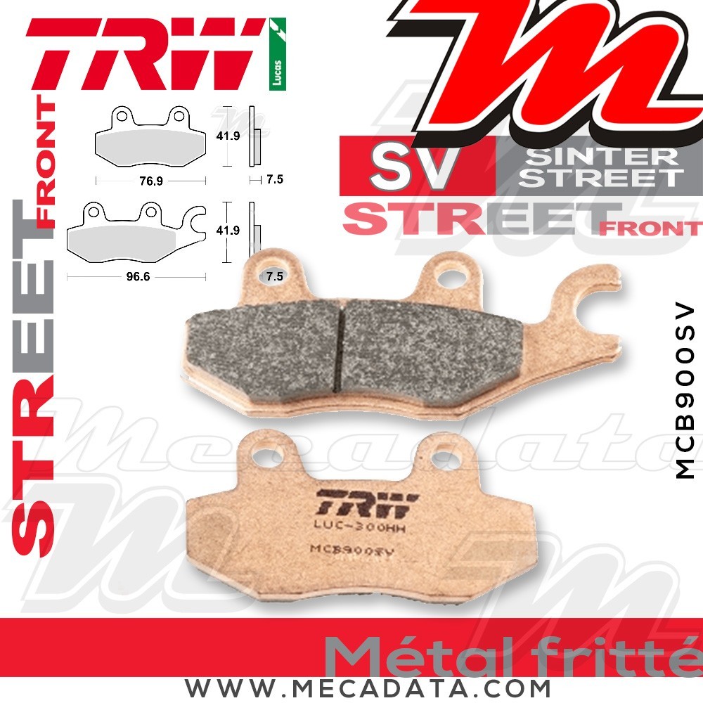 Plaquettes de frein Avant ~ TRW Lucas MCB 900 SV 