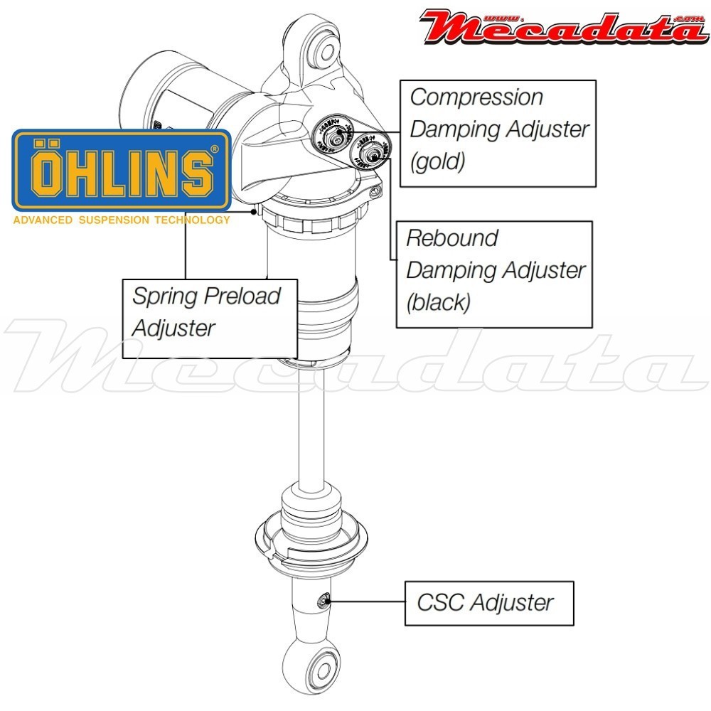 Amortisseur Ohlins ~ YA 1194 (T44PR1C1) 