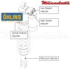 Amortisseur Ohlins ~ KT 1393 (T44PR1C2) 