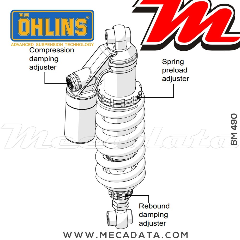 Amortisseur Ohlins ~ BM 490 (S46PR1C1L) 