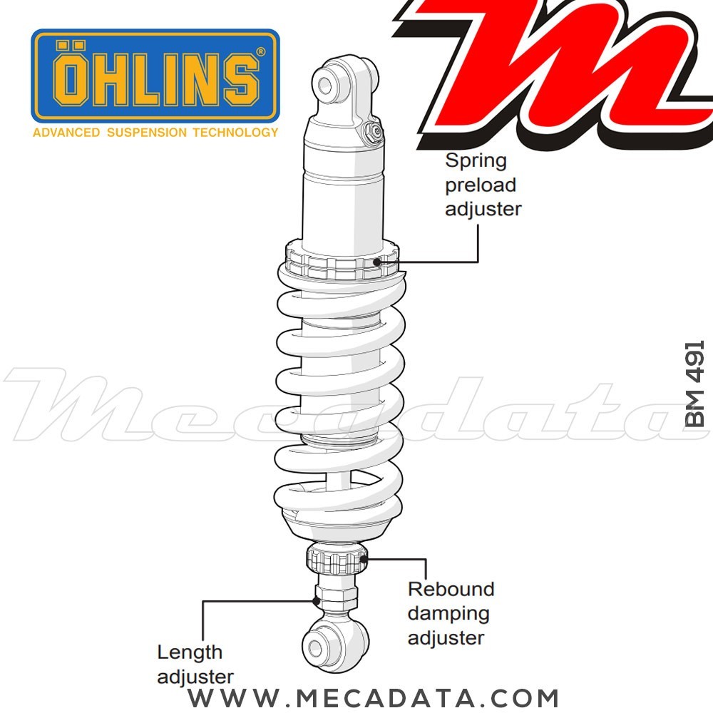 Amortisseur Ohlins ~ BM 491 (S46DR1L) 