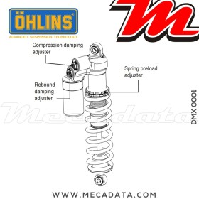 Amortisseur Ohlins ~ DMX 0001 (T30PR1C1) 