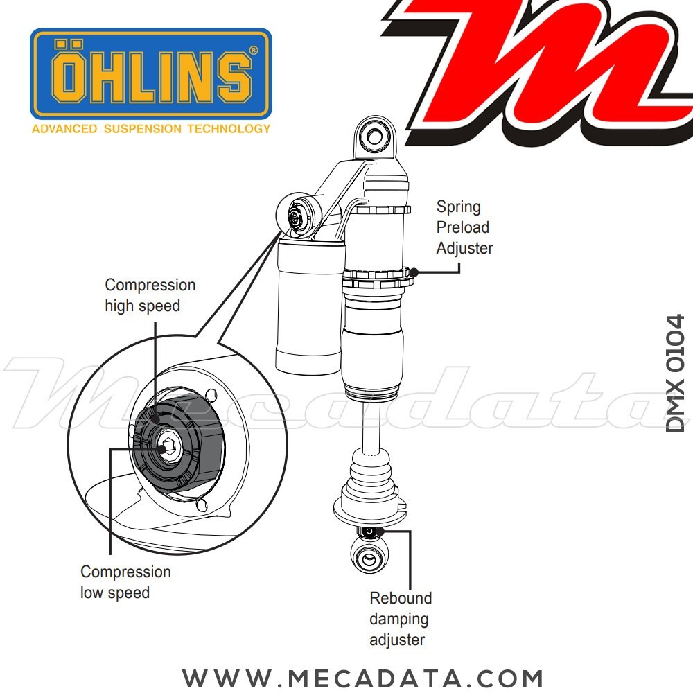 Amortisseur Ohlins ~ DMX 0104 (STX46) 
