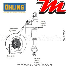 Amortisseur Ohlins ~ DMX 0105 (STX46) 