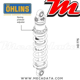 Paire d'amortisseurs Ohlins ~ HD 775 (S36E) 