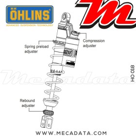 Paire d'amortisseurs Ohlins ~ HO 018 (S36PR1C1) 