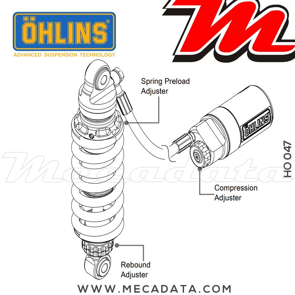 Amortisseur Ohlins ~ HO 047 (S36HR1C1) 