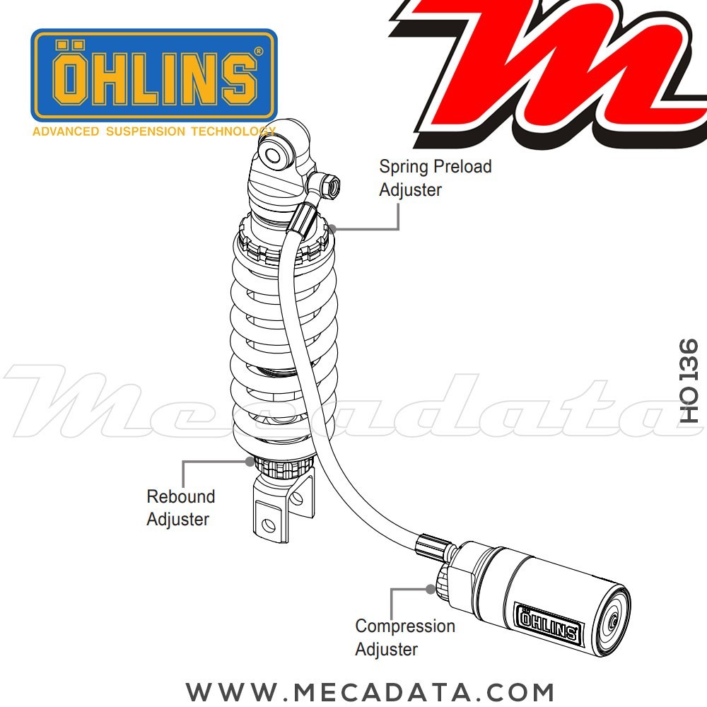 Amortisseur Ohlins ~ HO 136 (S36HR1C1) 