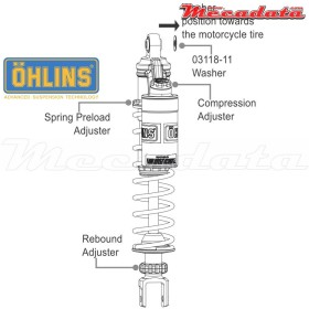 Paire d'amortisseurs Ohlins ~ HO 817 (S36PR1C1) 