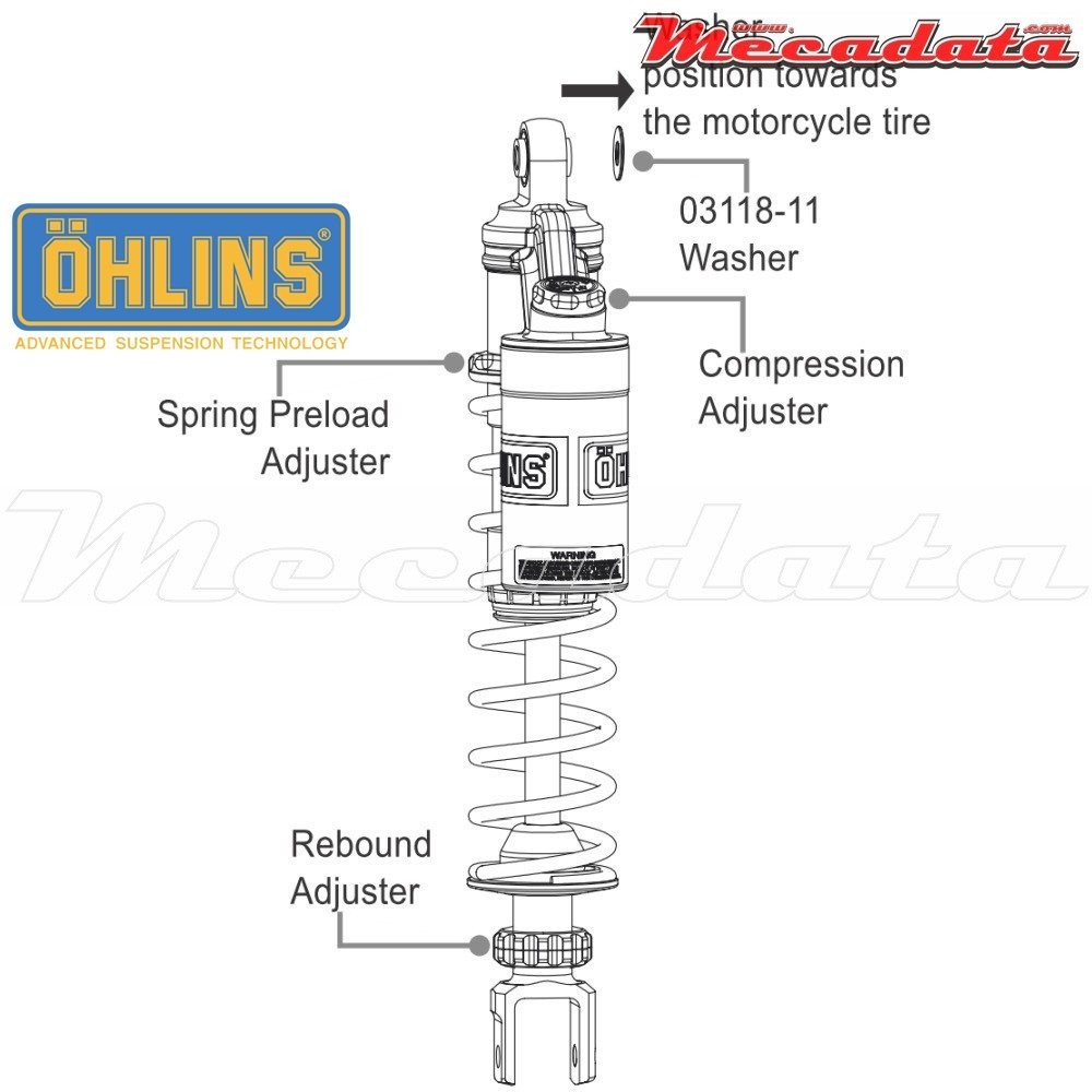 Paire d'amortisseurs Ohlins ~ HO 817 (S36PR1C1) 