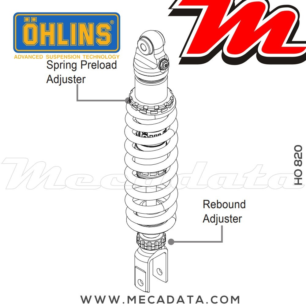 Amortisseur Ohlins ~ HO 820 (S36DR1) 