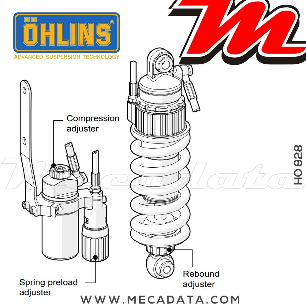 Amortisseur Ohlins ~ HO 828 (S46HR1C1S) 