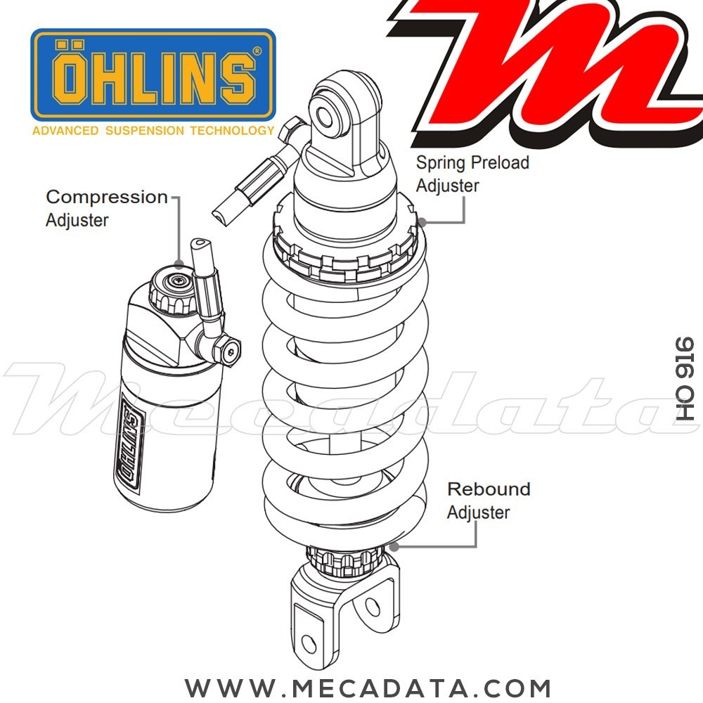 Amortisseur Ohlins ~ HO 916 (S46HR1C1) 