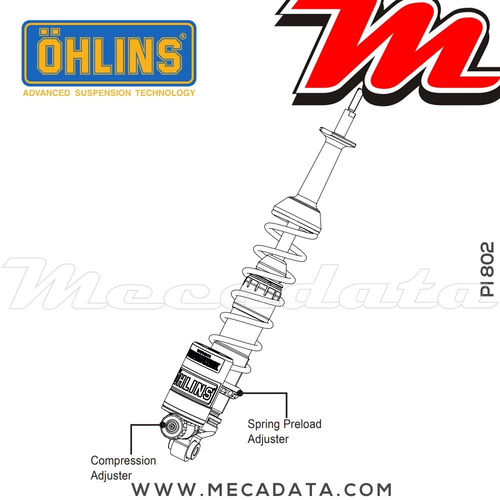Amortisseur Ohlins ~ PI 802 (S36PC1) 