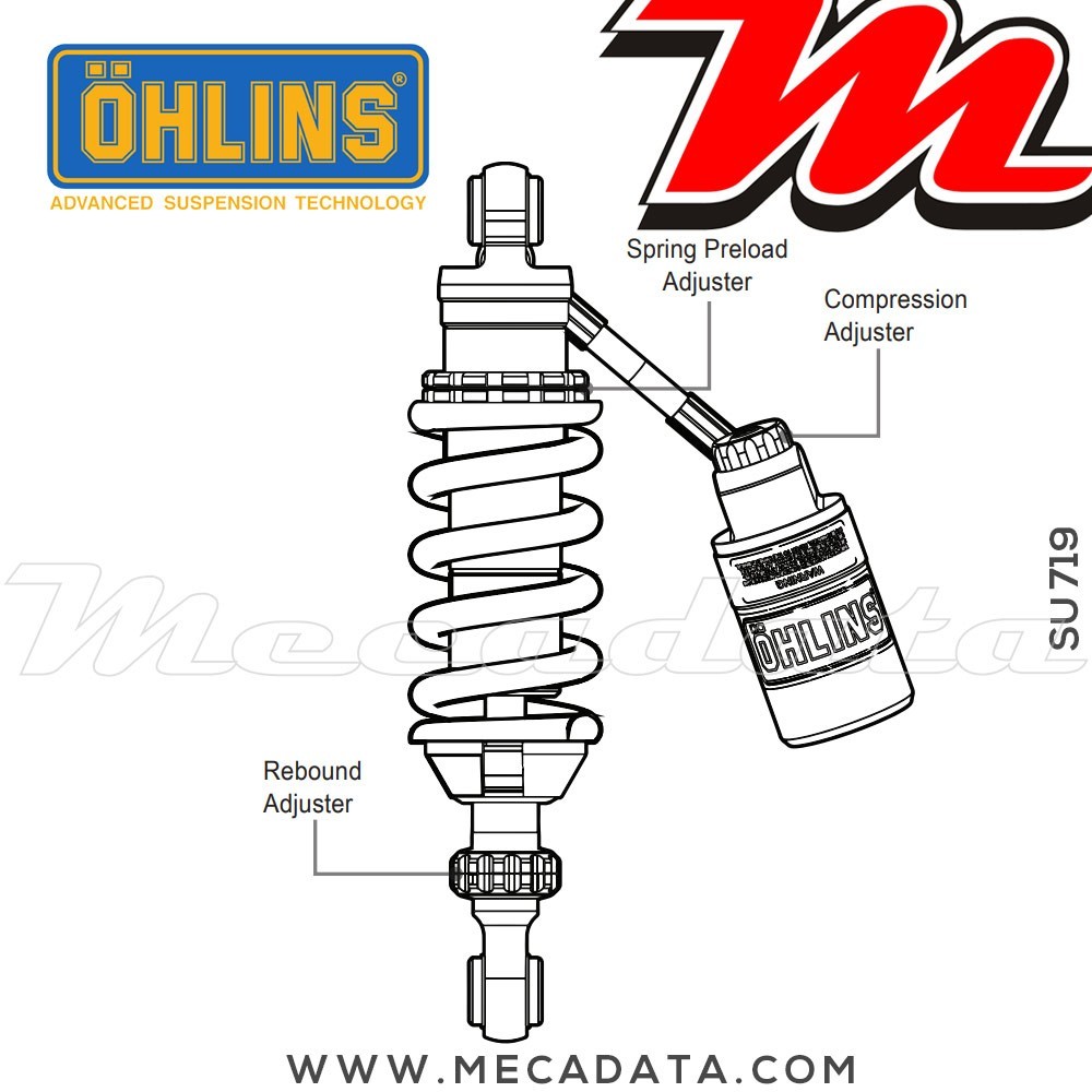 Amortisseur Ohlins ~ SU 719 (S46HR1C1) 