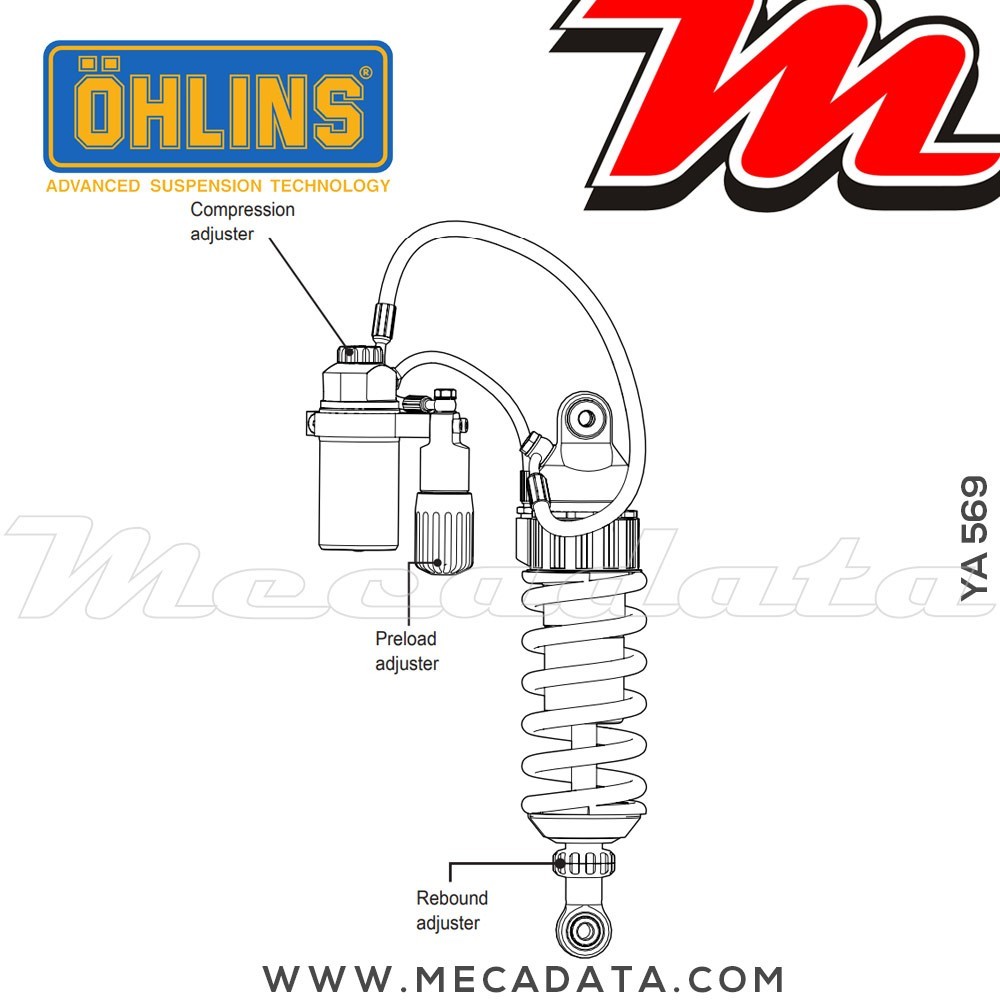 Amortisseur Ohlins ~ YA 569 (S46HR1C1S) 