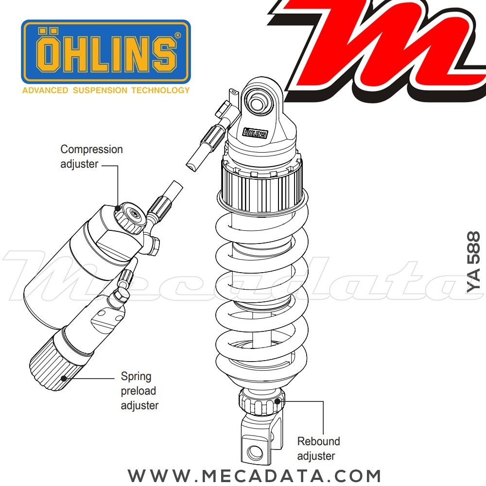 Amortisseur Ohlins ~ YA 588 (S46HR1C1S) 