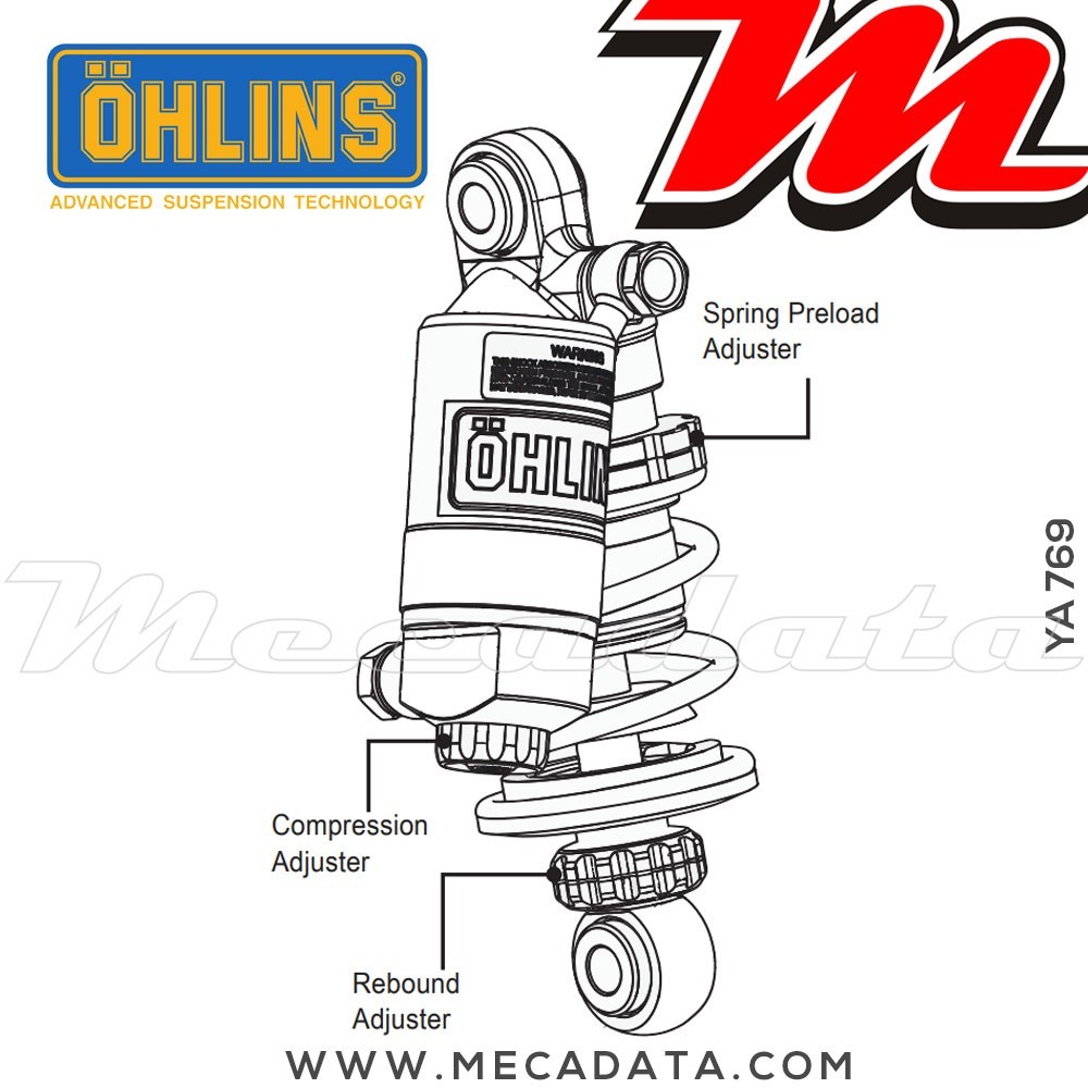 Amortisseur Ohlins ~ YA 769 (S46HR1C1) 